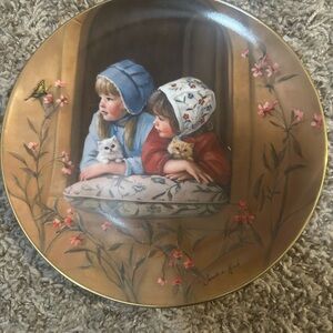 Sunday Best" collector plate by Sandra Kuck,the first issue in the "Days Gone By